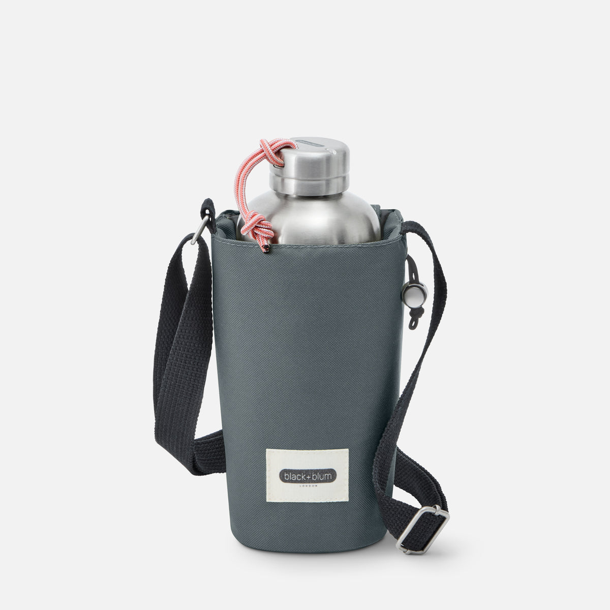TSHAOUN Lot De 2 Porte-Bouteilles Isothermes 8×23 Cm - Sac Bouteille D'Eau Avec Bandoulière Réglable, Néoprène Robuste Noir Et Rose Pour Sport, Randonnée, Vélo, École Et Voyage