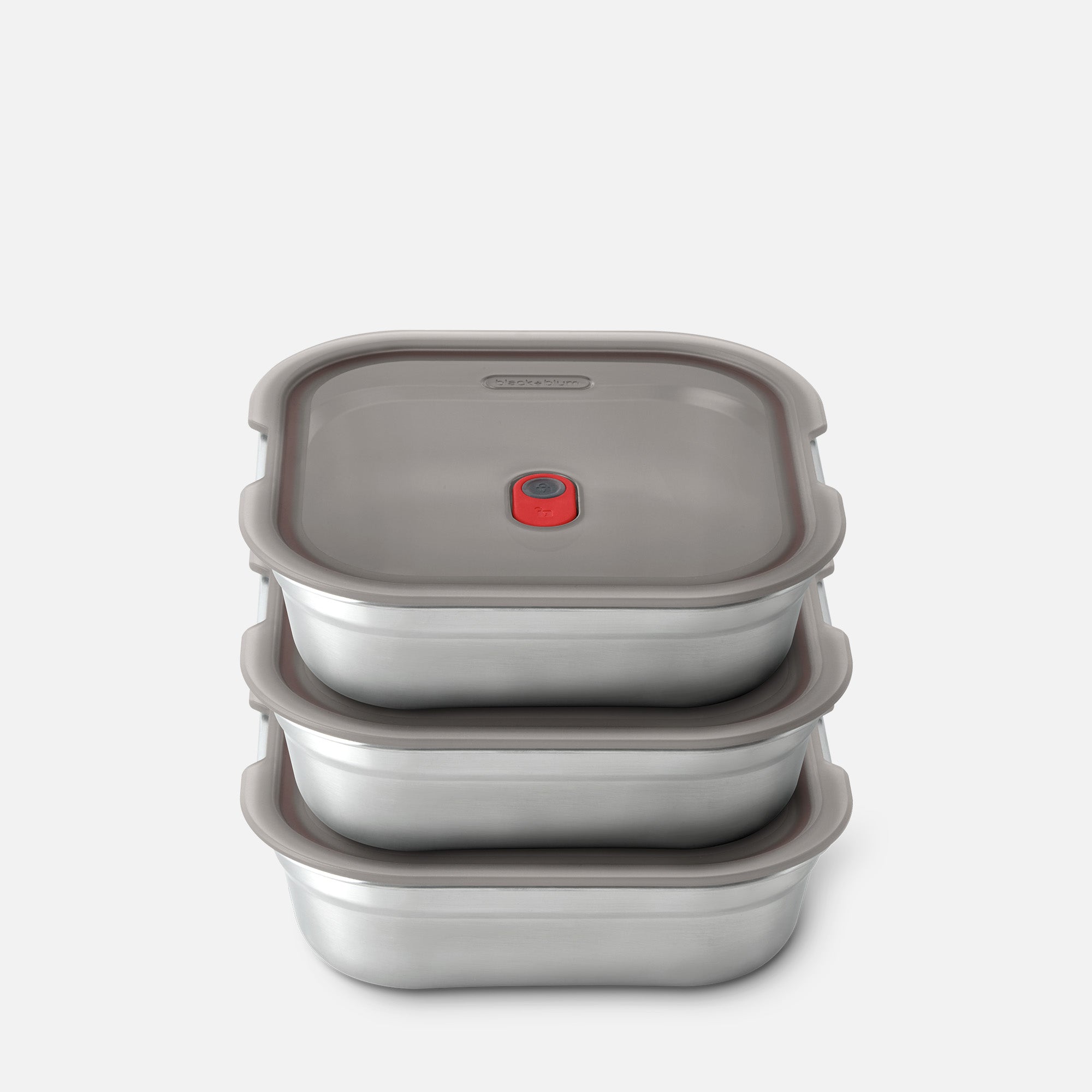 Black+Blum | Stainless Steel Meal Prep Square Food Box Set Of 3 ...