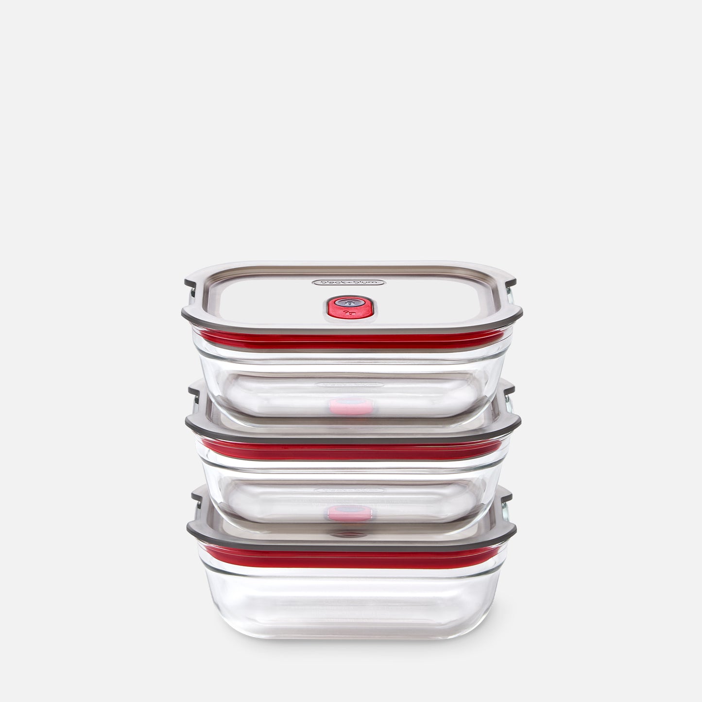 STACK + NEST GLASS FOOD CONTAINERS X3