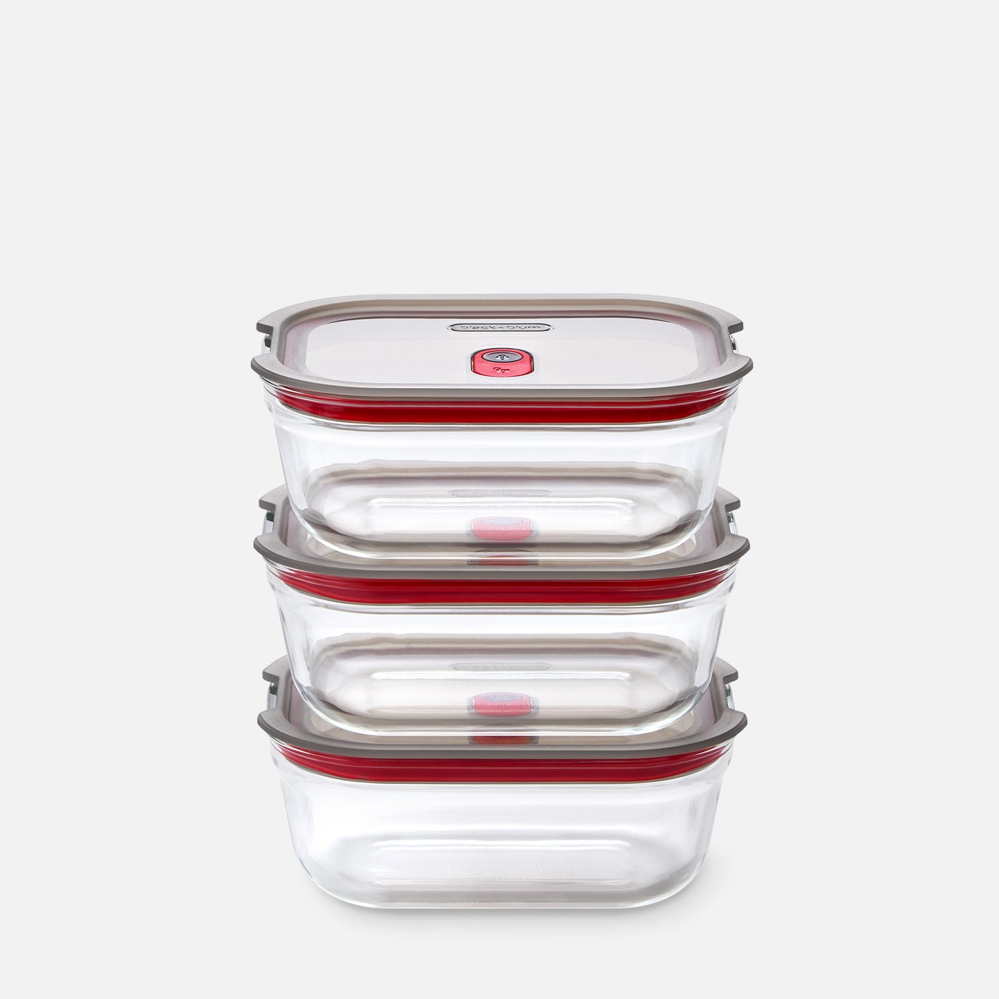 STACK + NEST GLASS FOOD CONTAINERS X3